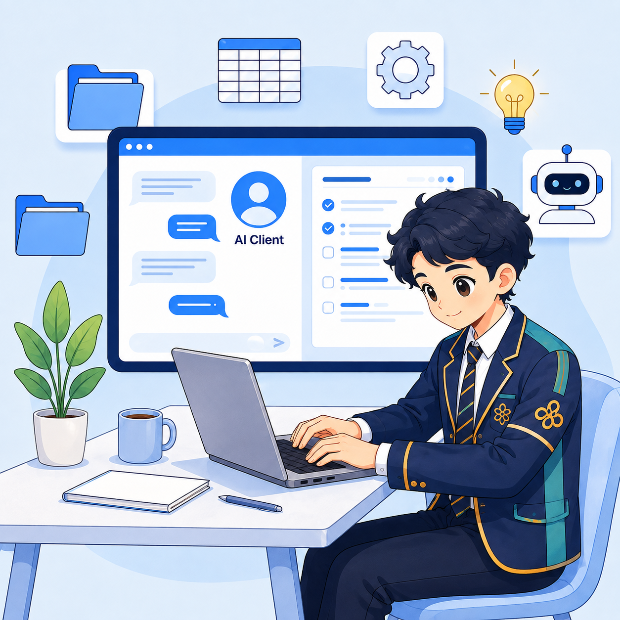 AX Studio の学習用架空案件ワークスペース画面