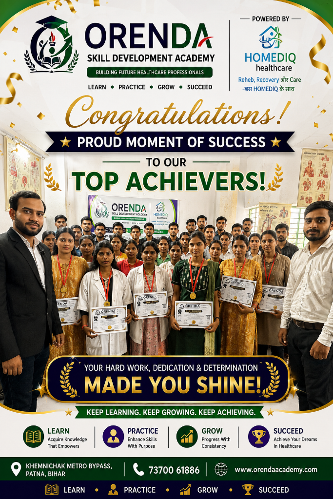 Orenda Academy top achievers with certificates