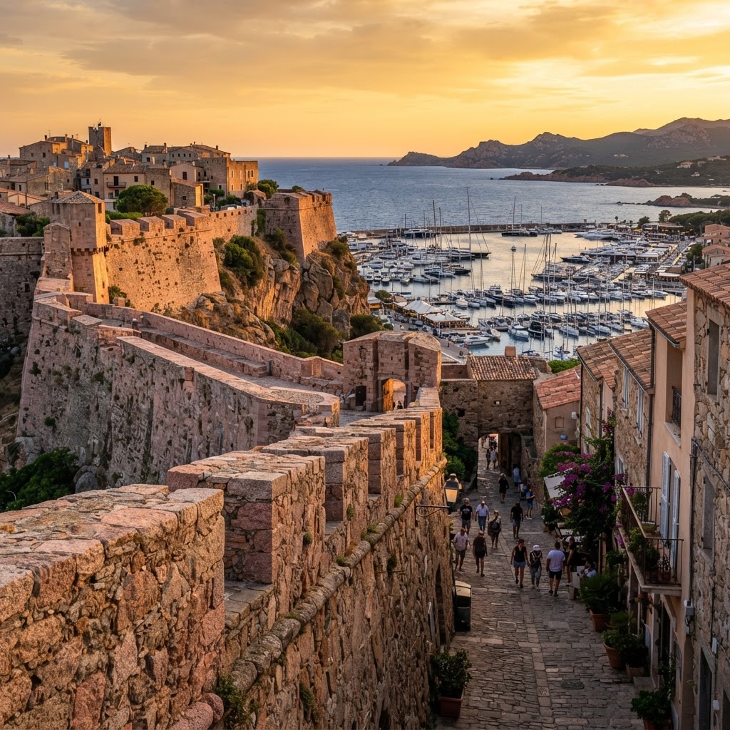 Citadelle de Porto-Vecchio au coucher du soleil