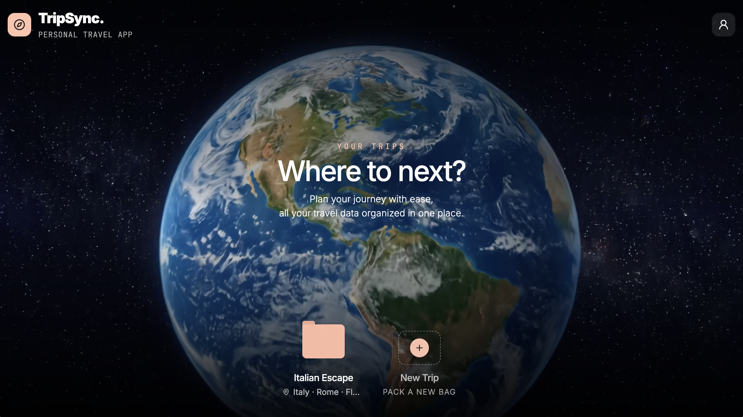 Trip Organizer template preview