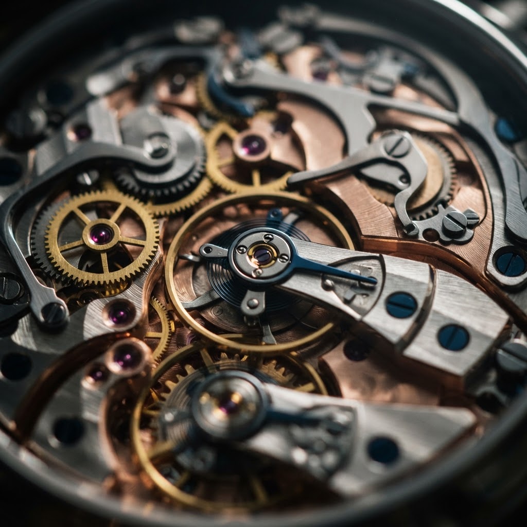 Macro of a precision mechanical movement