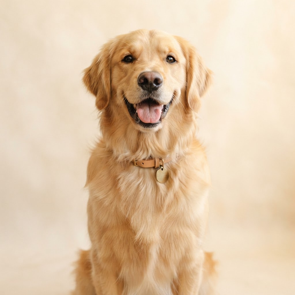 Friendly freshly groomed dog