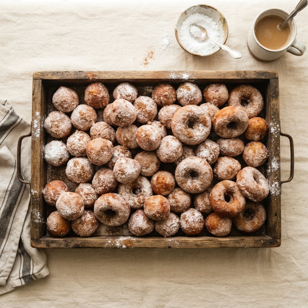 Assorted fresh handmade donuts