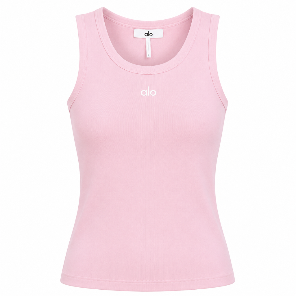 T-shirt Alo Sans Manches Femme - Rose Poudré