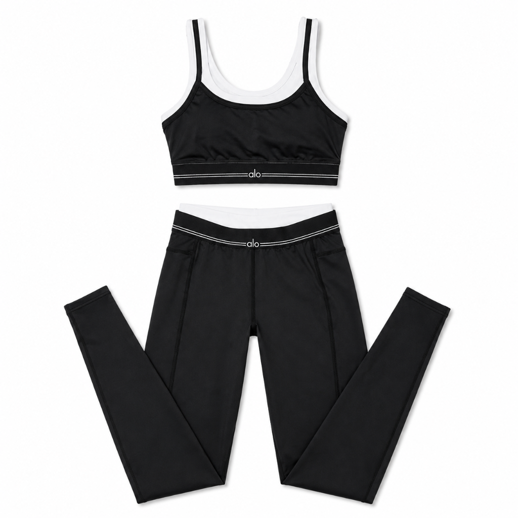Ensemble Alo Noir Intarsia