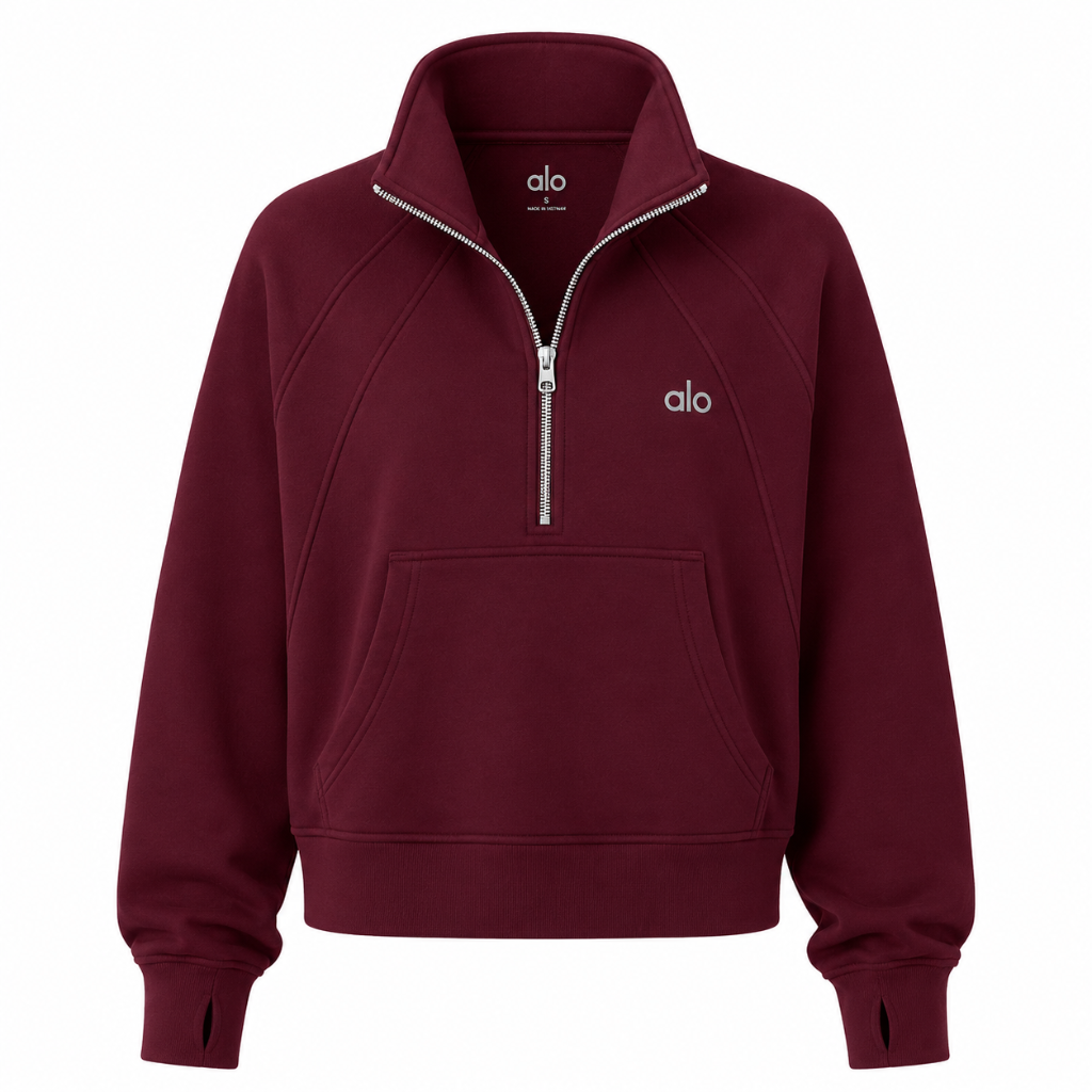 Sweat Alo Zippé - Bordeaux