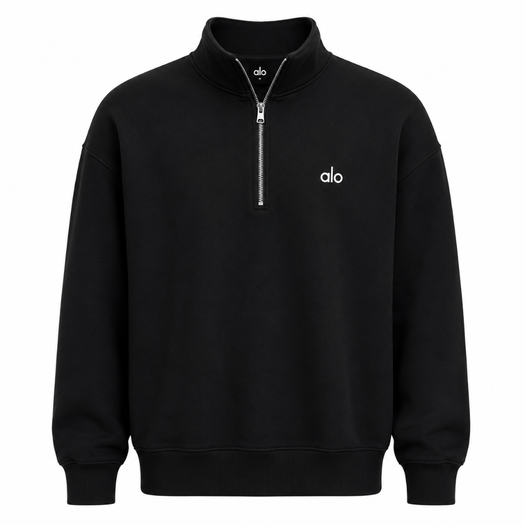 Sweat Alo Zippé Homme - Noir