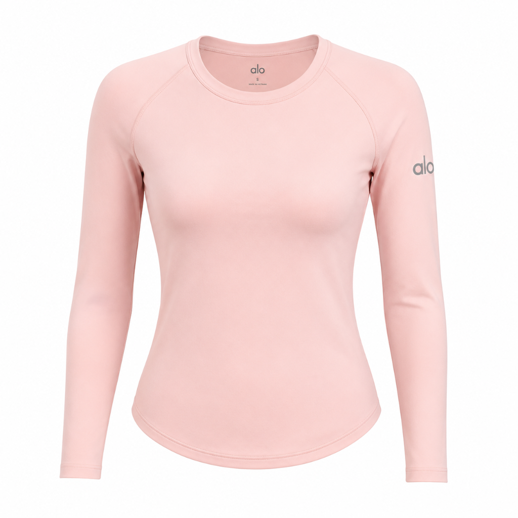 T-shirt Alo Manches Longues - Rose Poudré