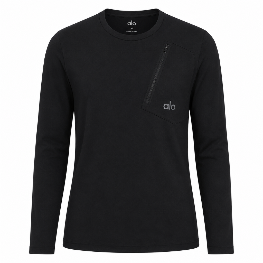T-shirt Alo Manches Longues Homme - Noir