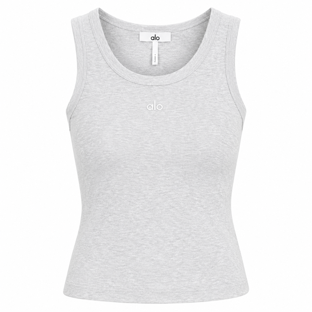 T-shirt Alo Sans Manches Femme - Gris Chiné