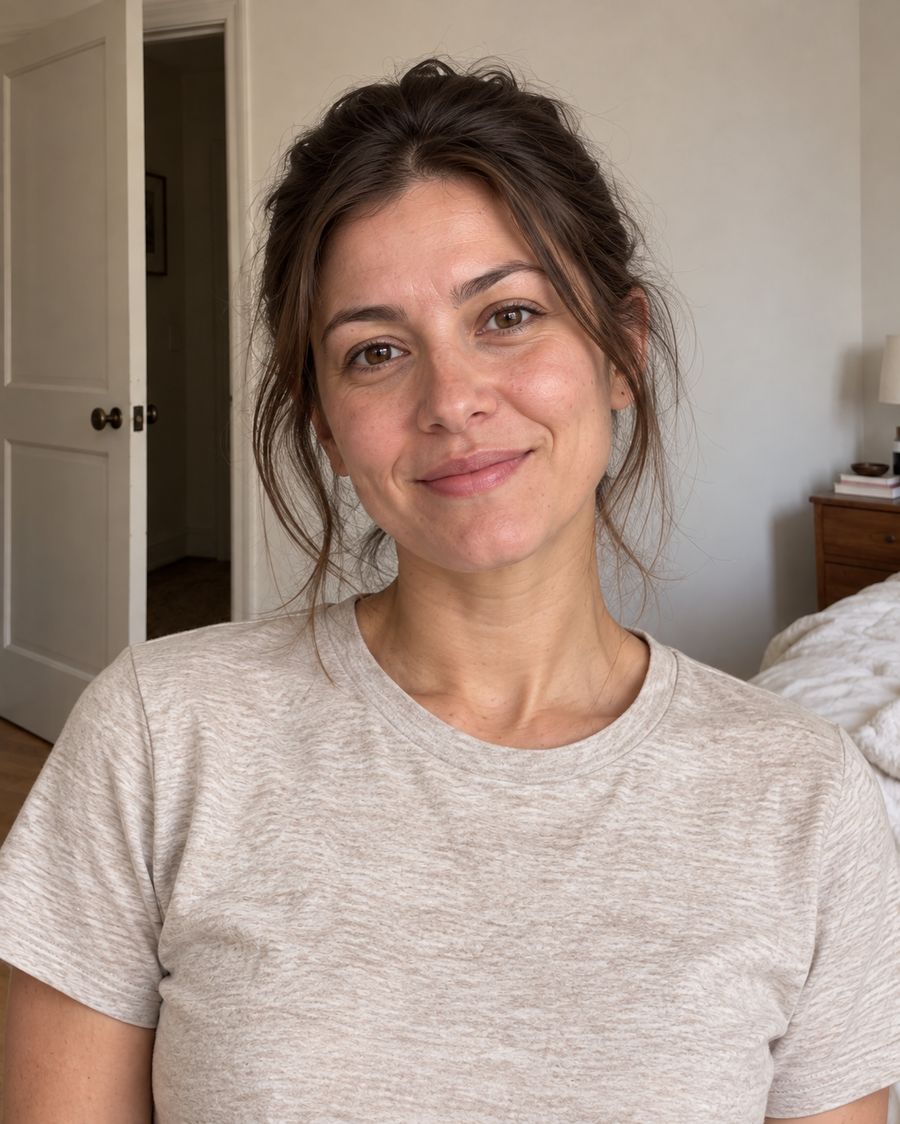 the same shot, lit by the clip-on light