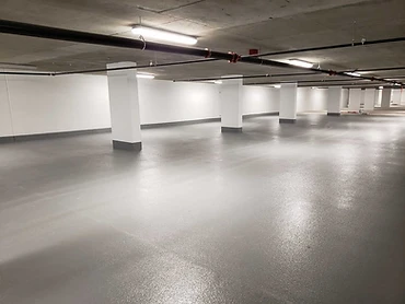 Parking structure coating installation