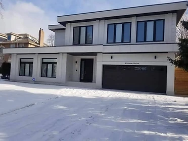 Completed contemporary custom home