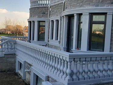 Custom exterior stonework details