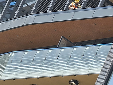 Balcony guardrail installation detail