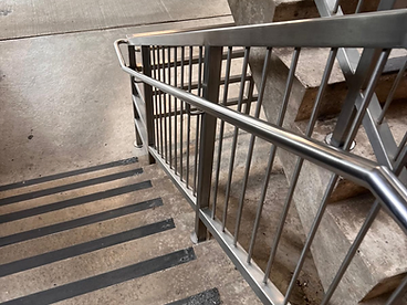 Concrete stair and handrail restoration