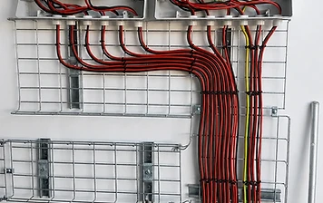 Distribution boards, neatly terminated.