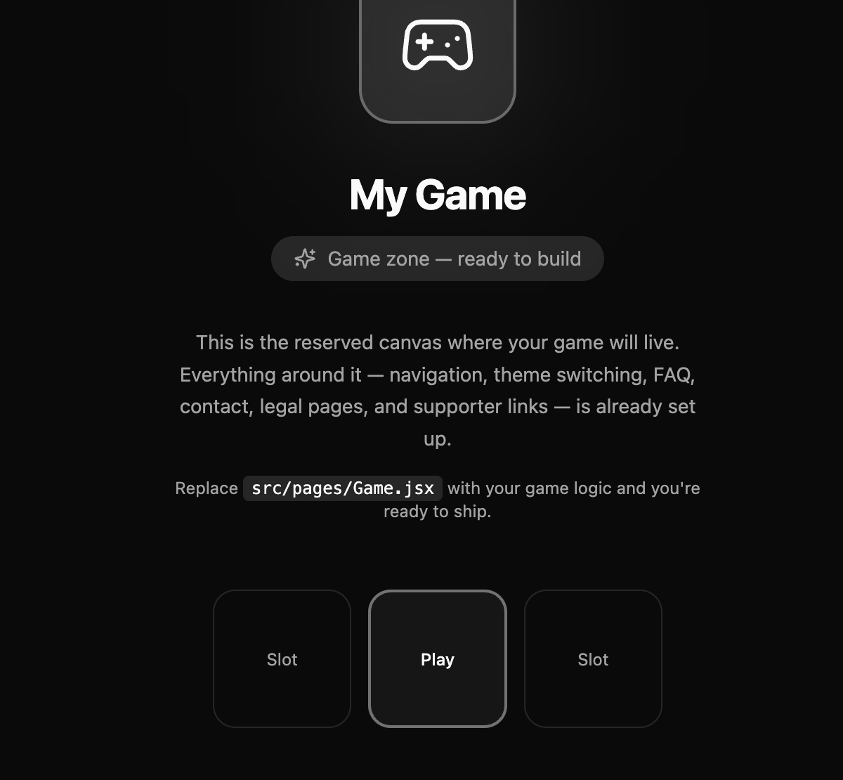Game-Base template preview