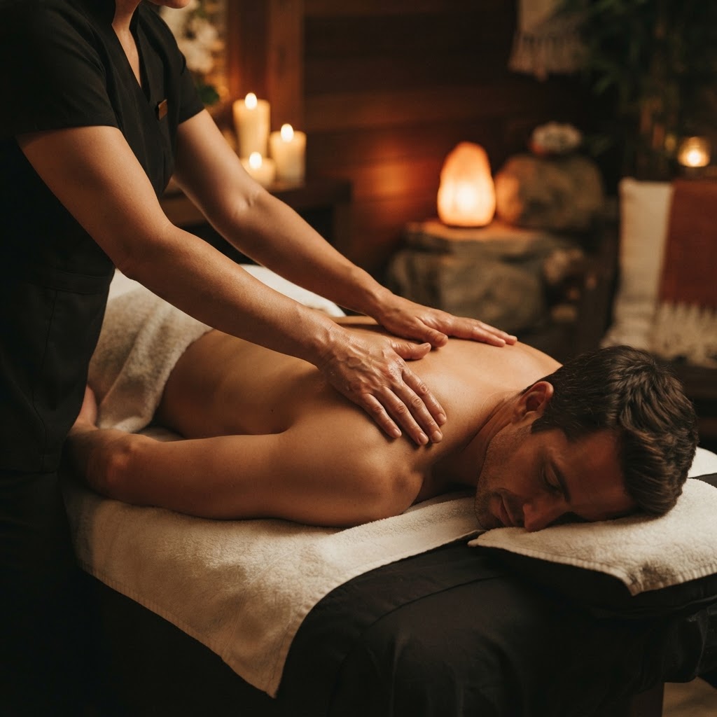 Massagem masculina relaxante