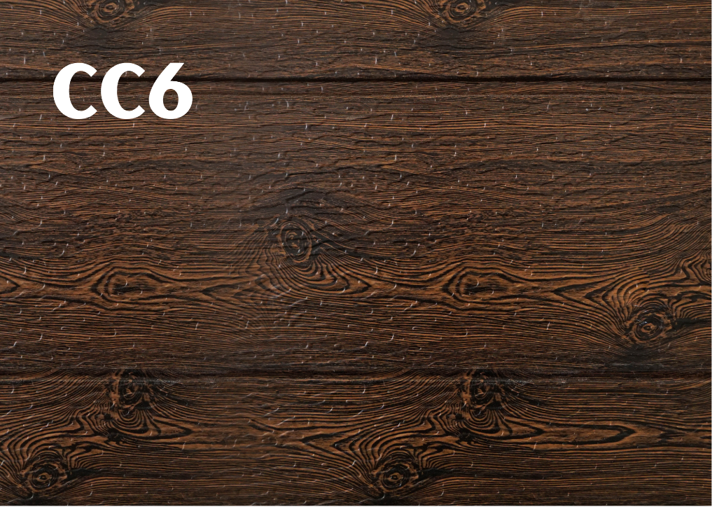 CC6 rich dark brown timber cladding sample.