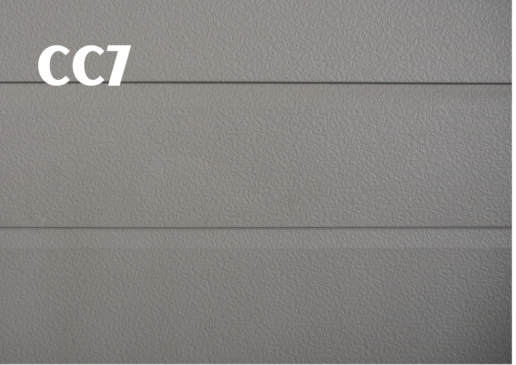 CC7 mid grey smooth cladding sample.