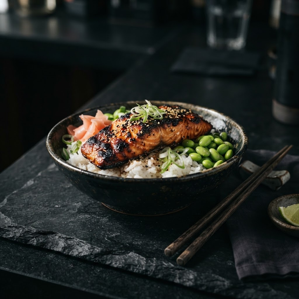 Miso-Glazed Salmon Bowl