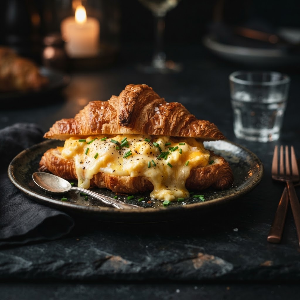 Scrambled Cheese Croissant