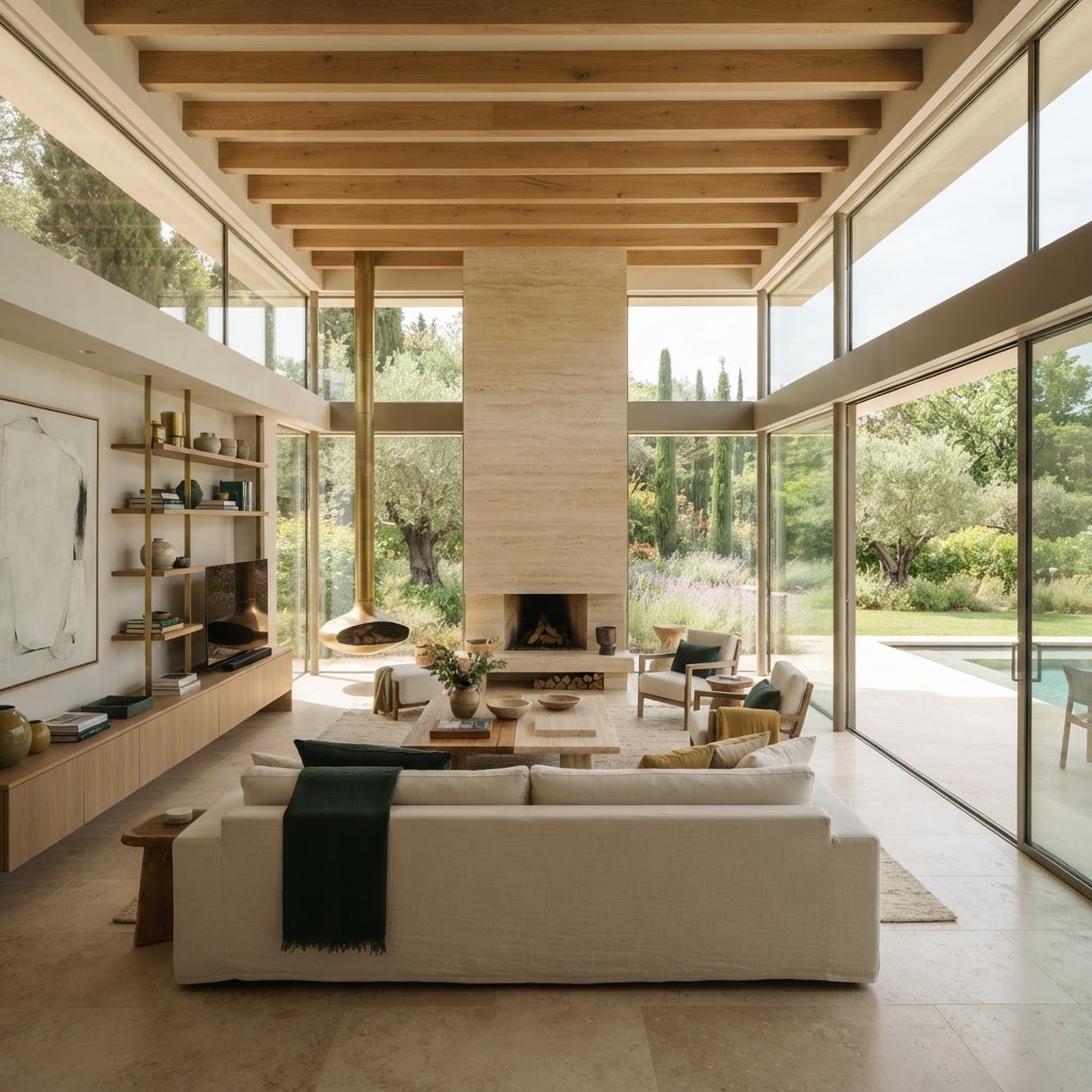 Arquitectura contemporánea excepcional con grandes ventanales y luz natural, vivienda real de excelencia silenciosa
