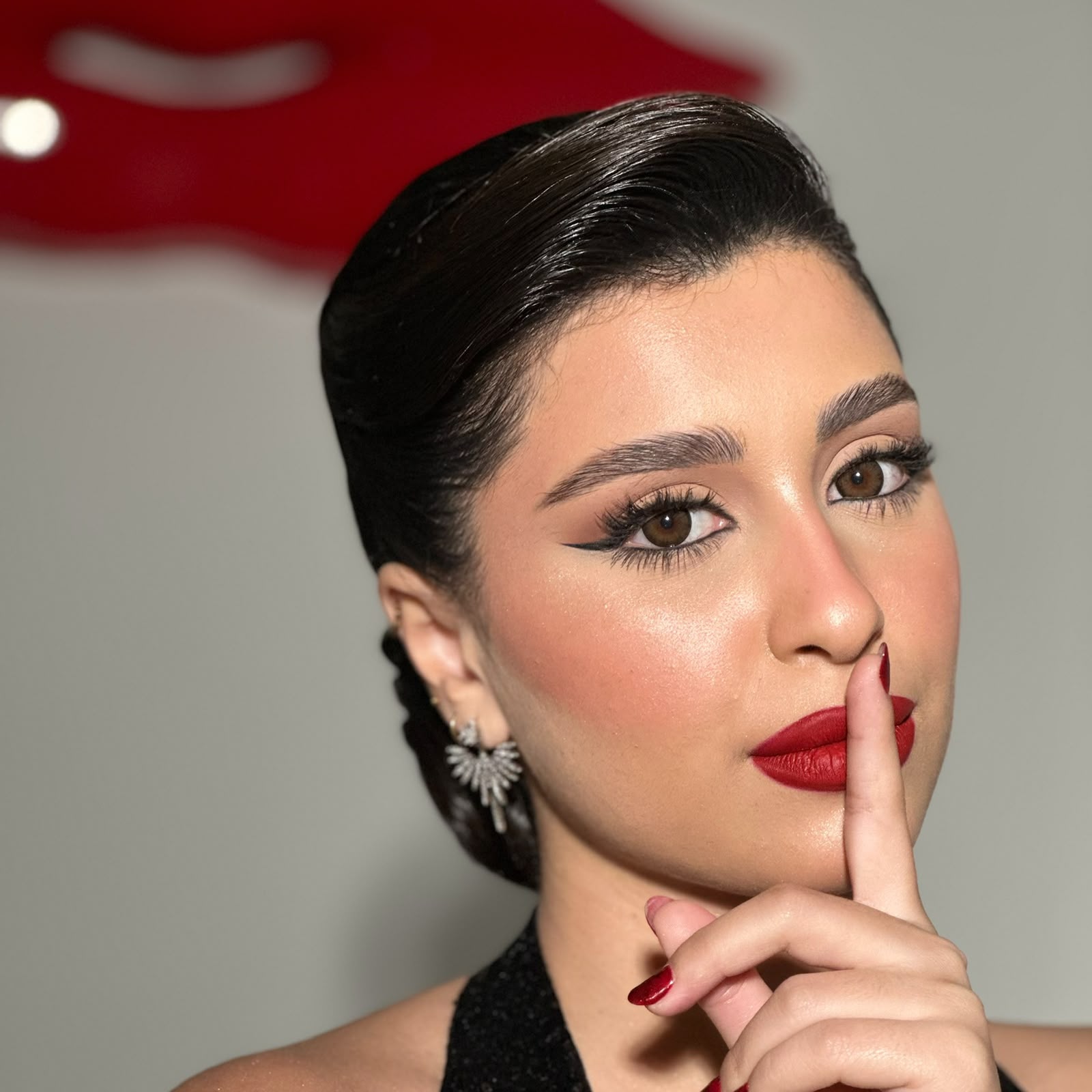Lady D Beauty Lounge — classic red lip glam portrait