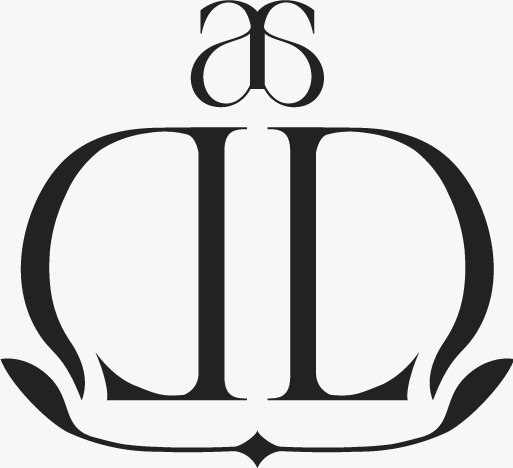 Lady D Beauty Lounge monogram, black on white