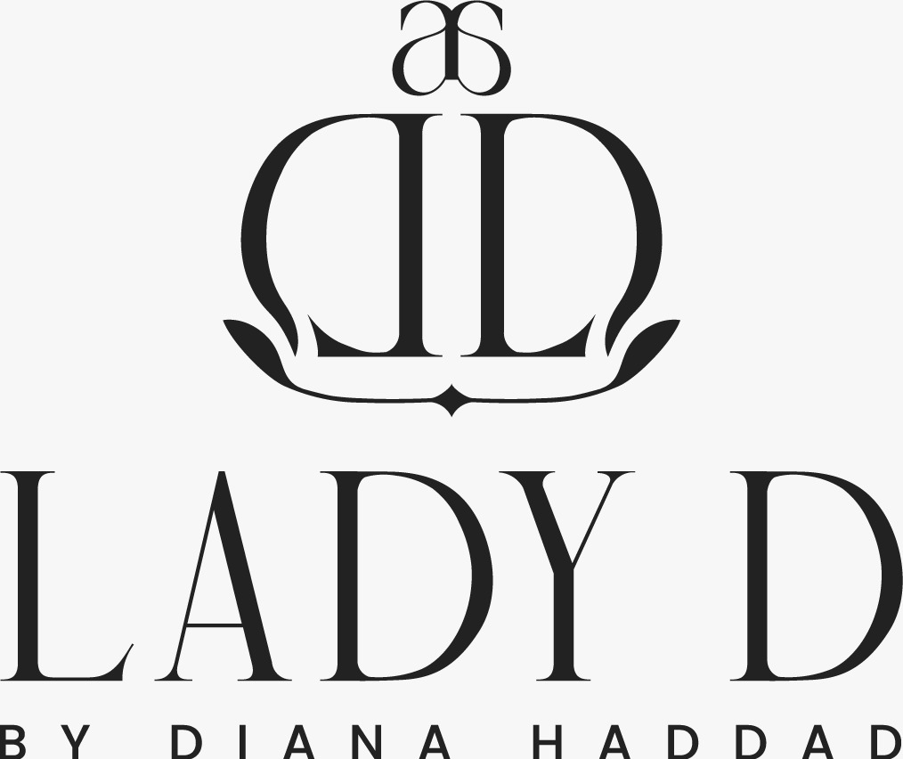 Lady D Beauty Lounge logo by Diana Haddad, black on white