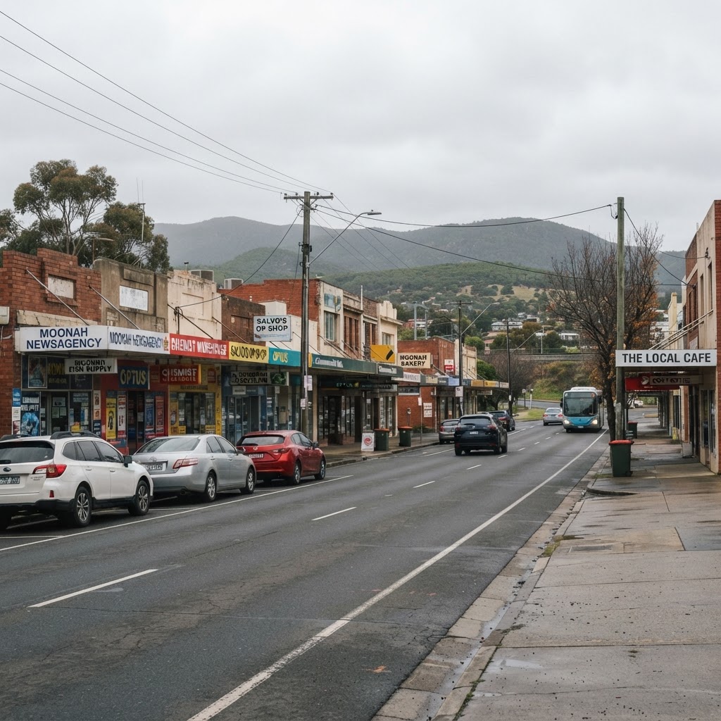 A quiet suburban street in the Glenorchy area of Greater Hobart