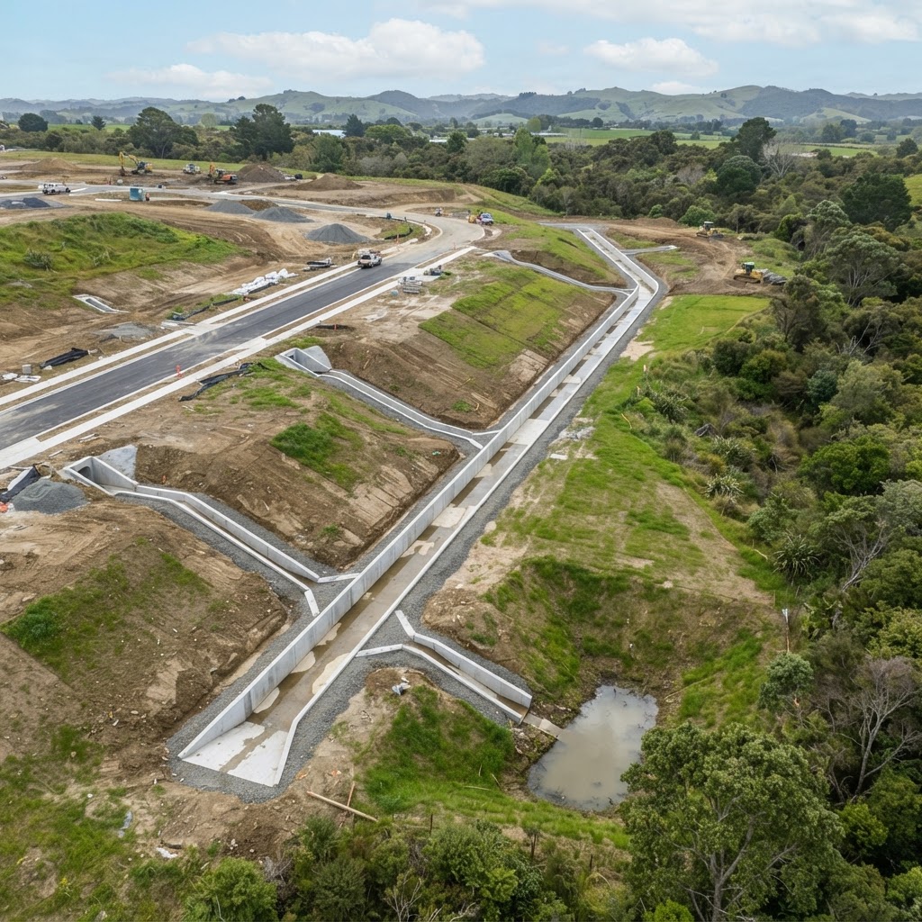 Manejo de aguas lluvias superficiales de terreno