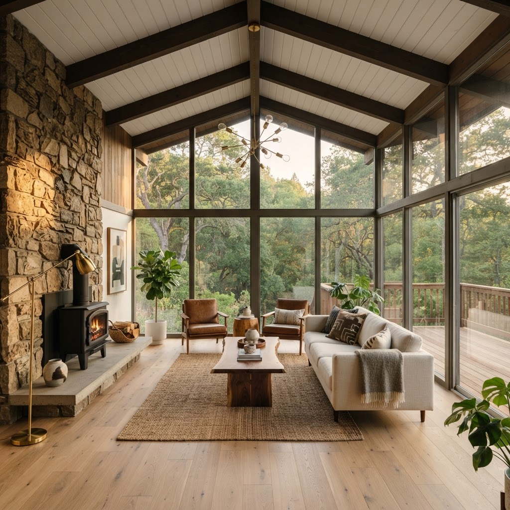Mid-Century Living Renewal — Exterior Remodeling remodeling project in Davis, CA by Apex Line Construction