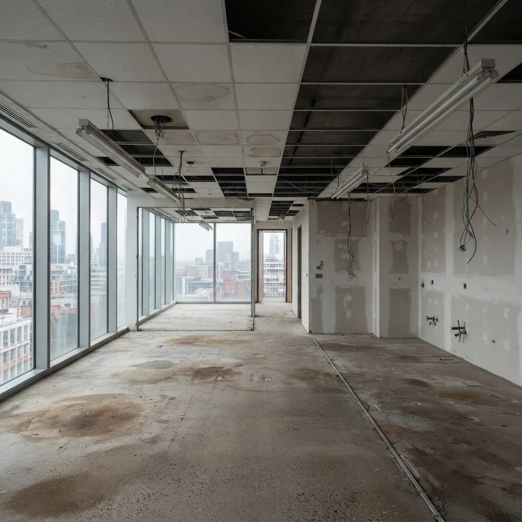 Commercial Office Build-Out — before renovation by Apex Line Construction