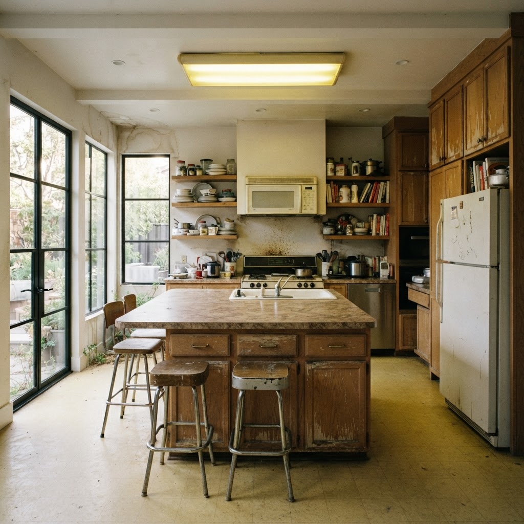 Oak & Stone Kitchen — before renovation by Apex Line Construction