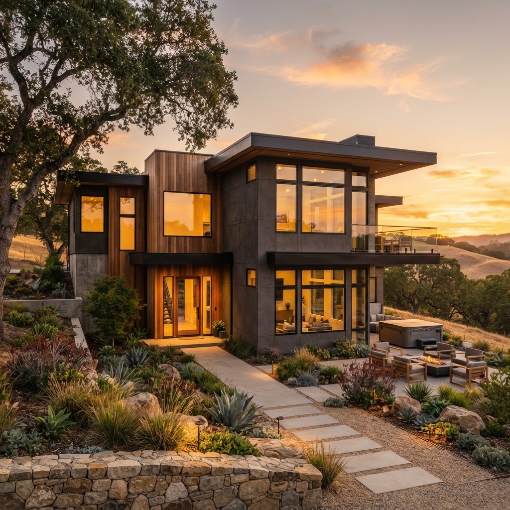 Forest Green Residence wide view — Exterior Remodeling Sacramento, CA