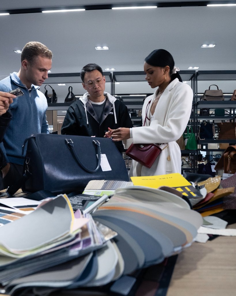 ZAROS leather goods arranged for the premium brand launch