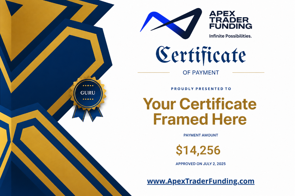 Apex Trader Funding certificate