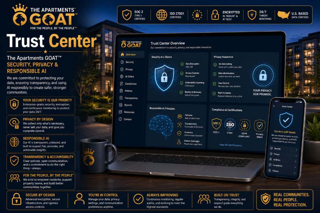 Trust Center™ — security, privacy, and responsible AI for residents, properties, and partners