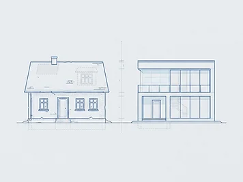 Rekonstrukce nebo novostavba – architektonická ilustrace KD Haus