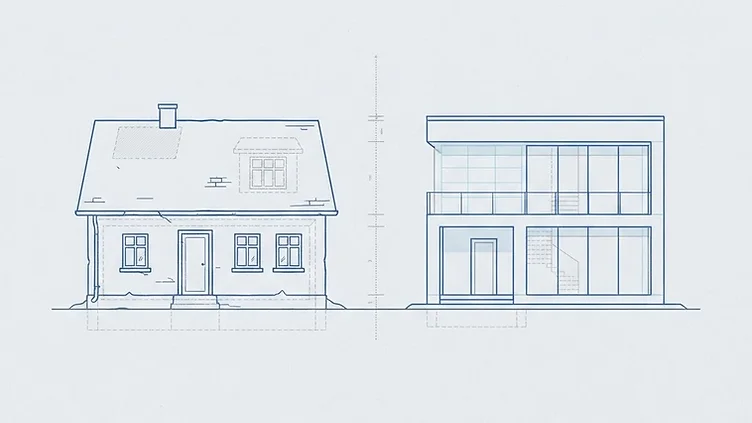 Rekonstrukce nebo novostavba – architektonická ilustrace KD Haus