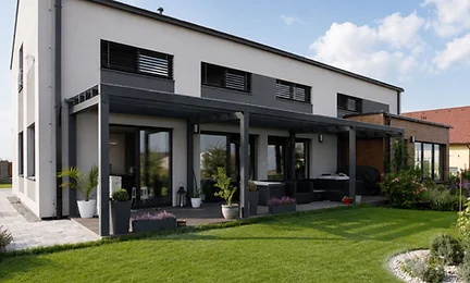 Rodinný dům se zahradou a krytou terasou, realizace KD Haus