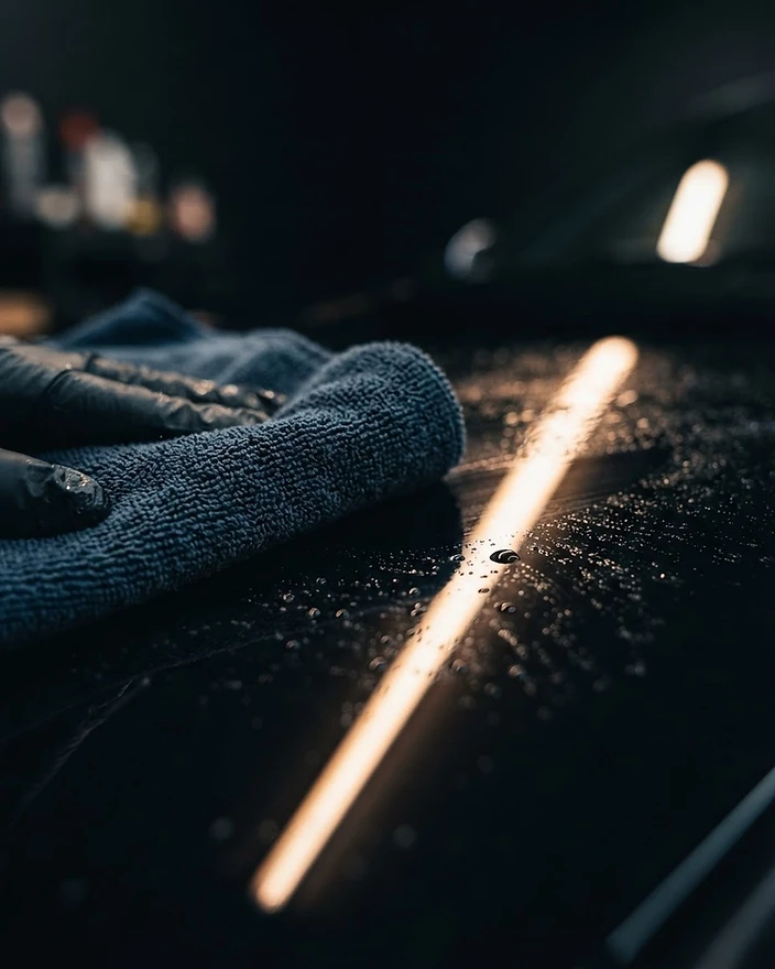ReLuxe mobile car detailer polishing a luxury vehicle in Melbourne