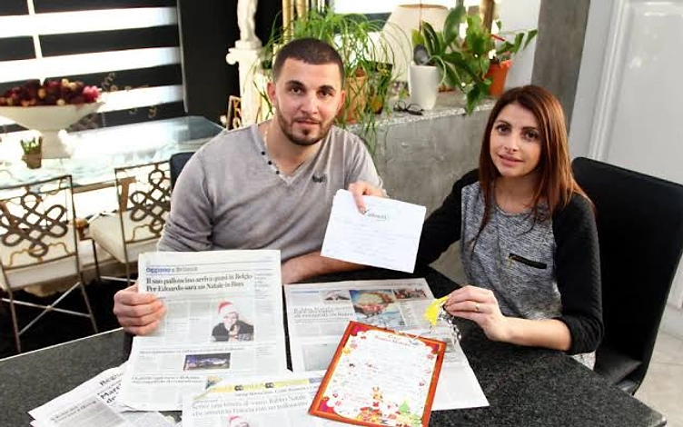 Joséphine et Toni avec la presse italienne