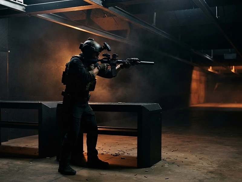 Estande de tiro profissional do 556 Shooting Club