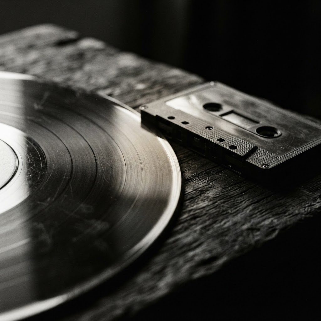Vinyl record and cassette tape