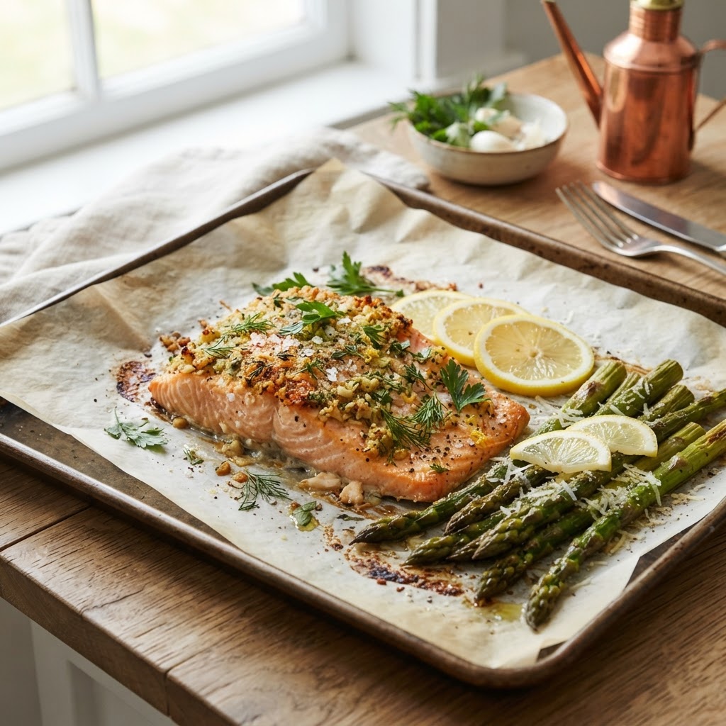 Lemon Garlic Baked Salmon