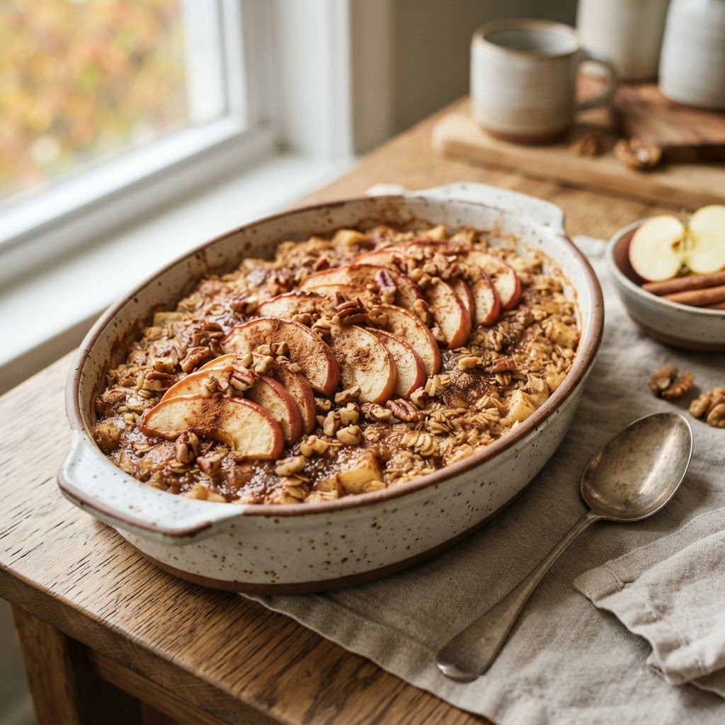Baked Apple Cinnamon Oatmeal