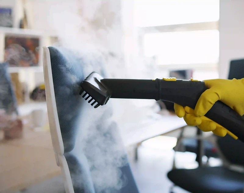 Purvo commercial cleaning professional servicing an office building in Windsor-Essex County